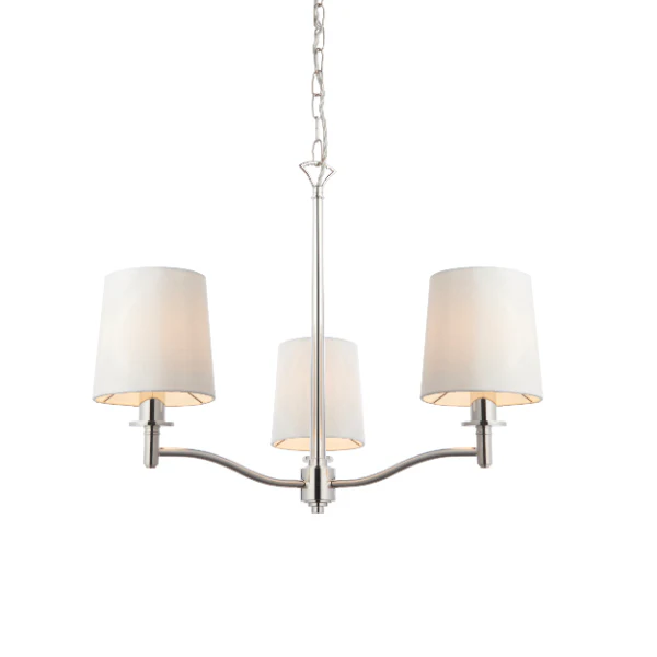 Ortona Nickel 3 Light Chandelier Ceiling Light - Image 4
