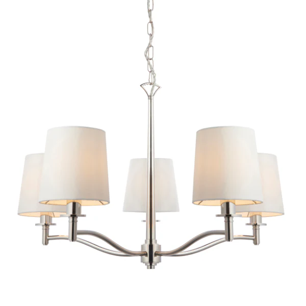 Ortona Nickel 5 Light Chandelier - Image 6