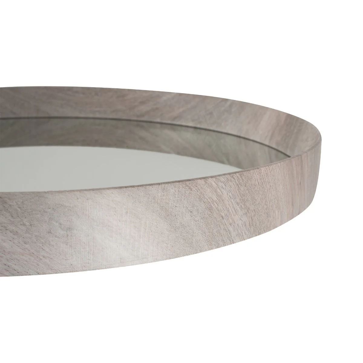 Round 74cm Grey Oak Mirror - Image 4
