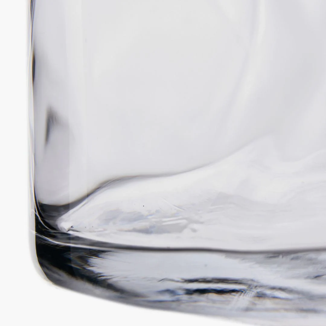 Round Optic Clear Glass Vase Large - Image 4