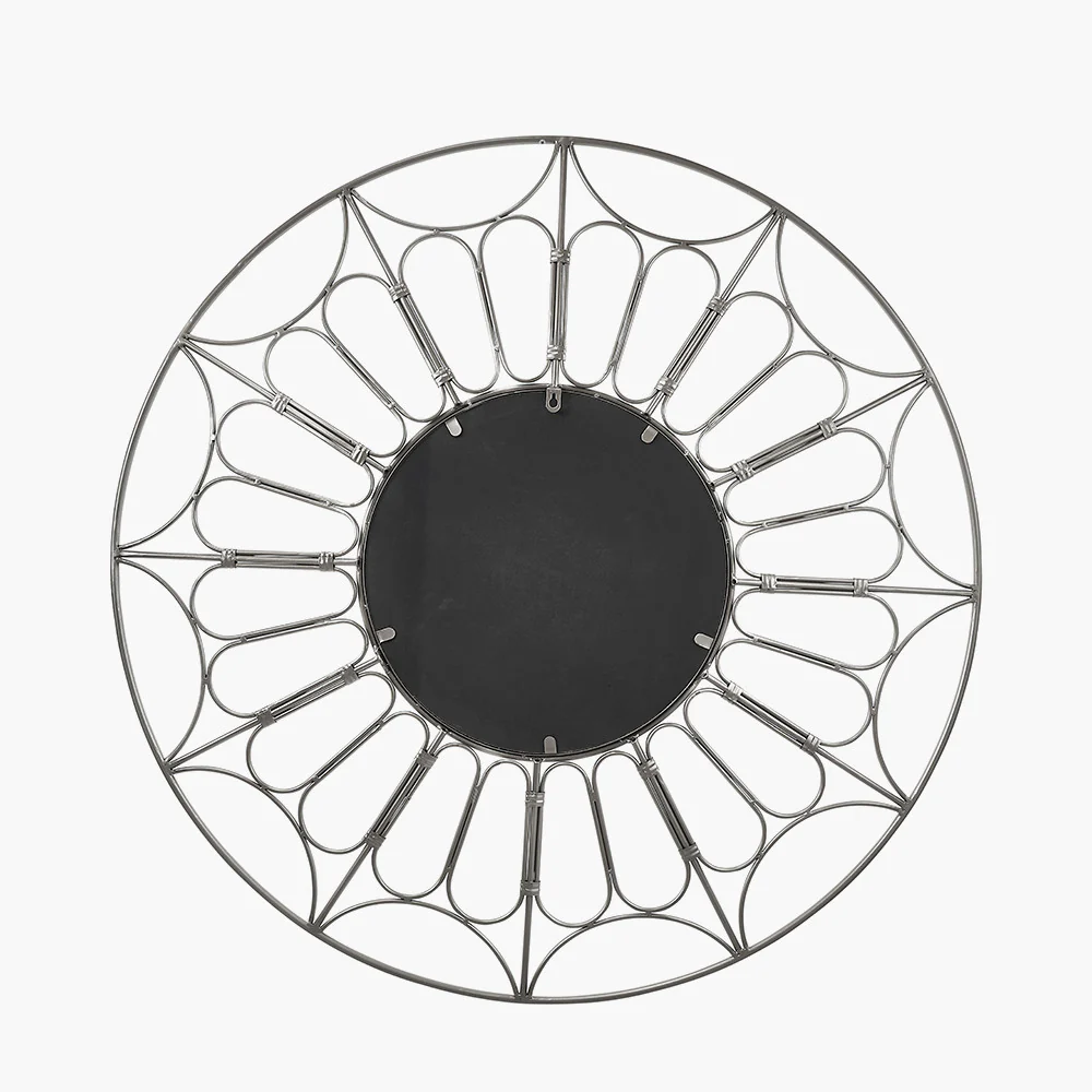 Silver Frame Round Wall Mirror - Image 6