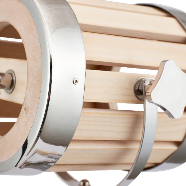 Staithes Natural Wood Tripod Desk Table Lamp - Image 6