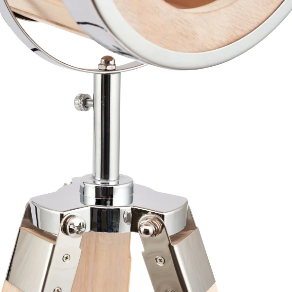 Staithes Natural Wood Tripod Desk Table Lamp - Image 7