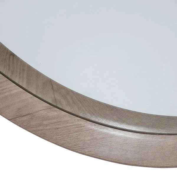 Stockholm Taupe Wood Round Wall Mirror - Image 3