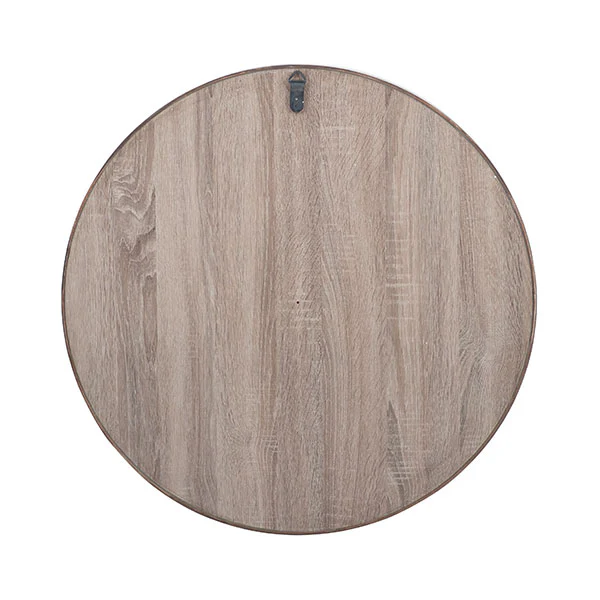 Stockholm Taupe Wood Round Wall Mirror - Image 6