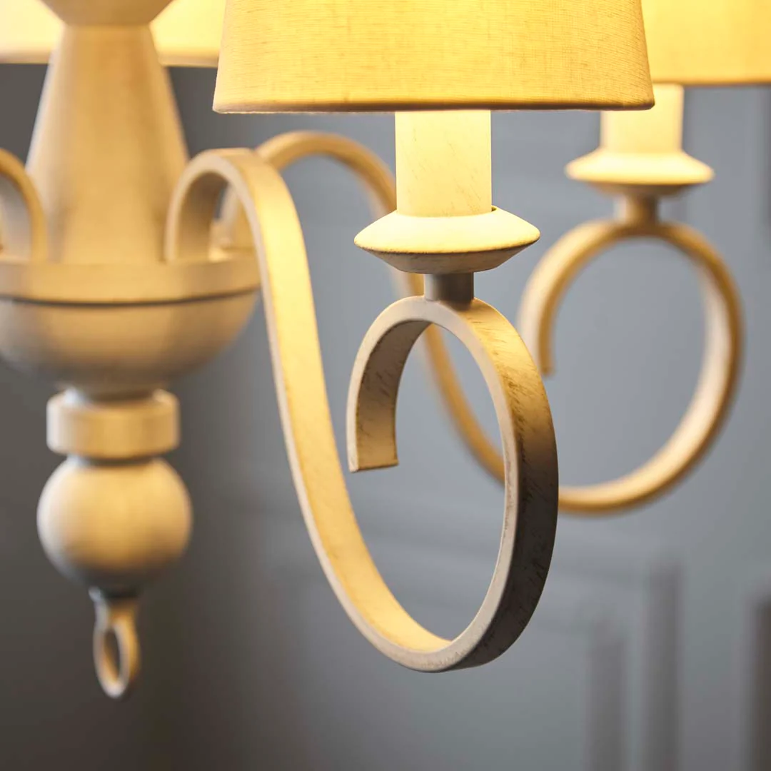 Suzette 5 Light Shaded Chandelier Ceiling Light - Image 5