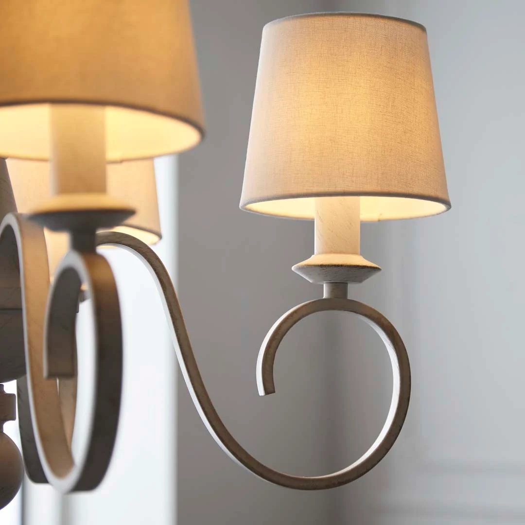 Suzette 5 Light Shaded Chandelier Ceiling Light - Image 6