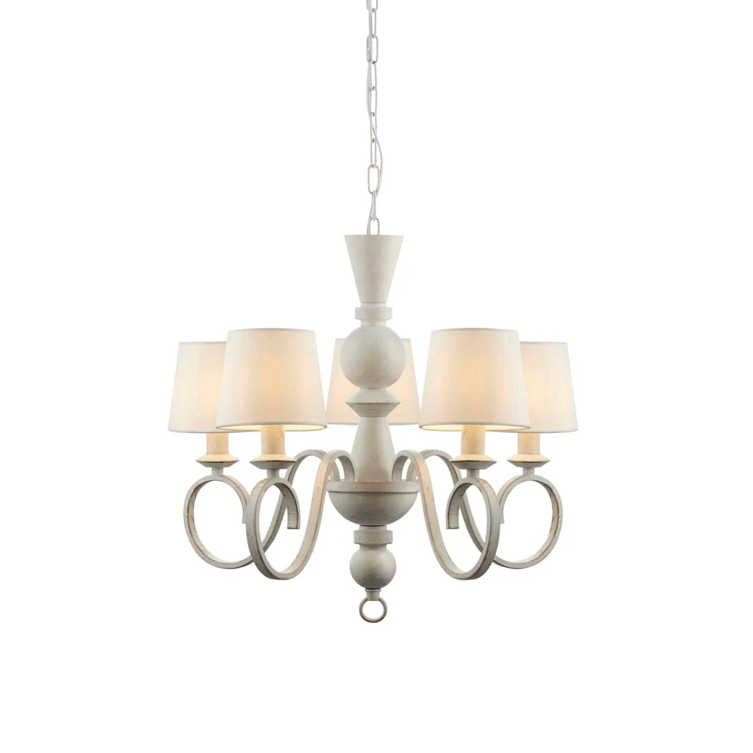 Suzette 5 Light Shaded Chandelier Ceiling Light - Image 9