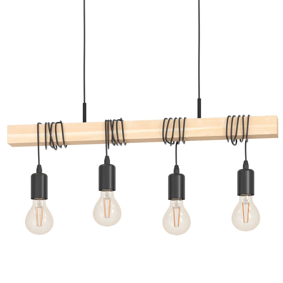 Townshend 4 Light Wooden Ceiling Light - Image 5