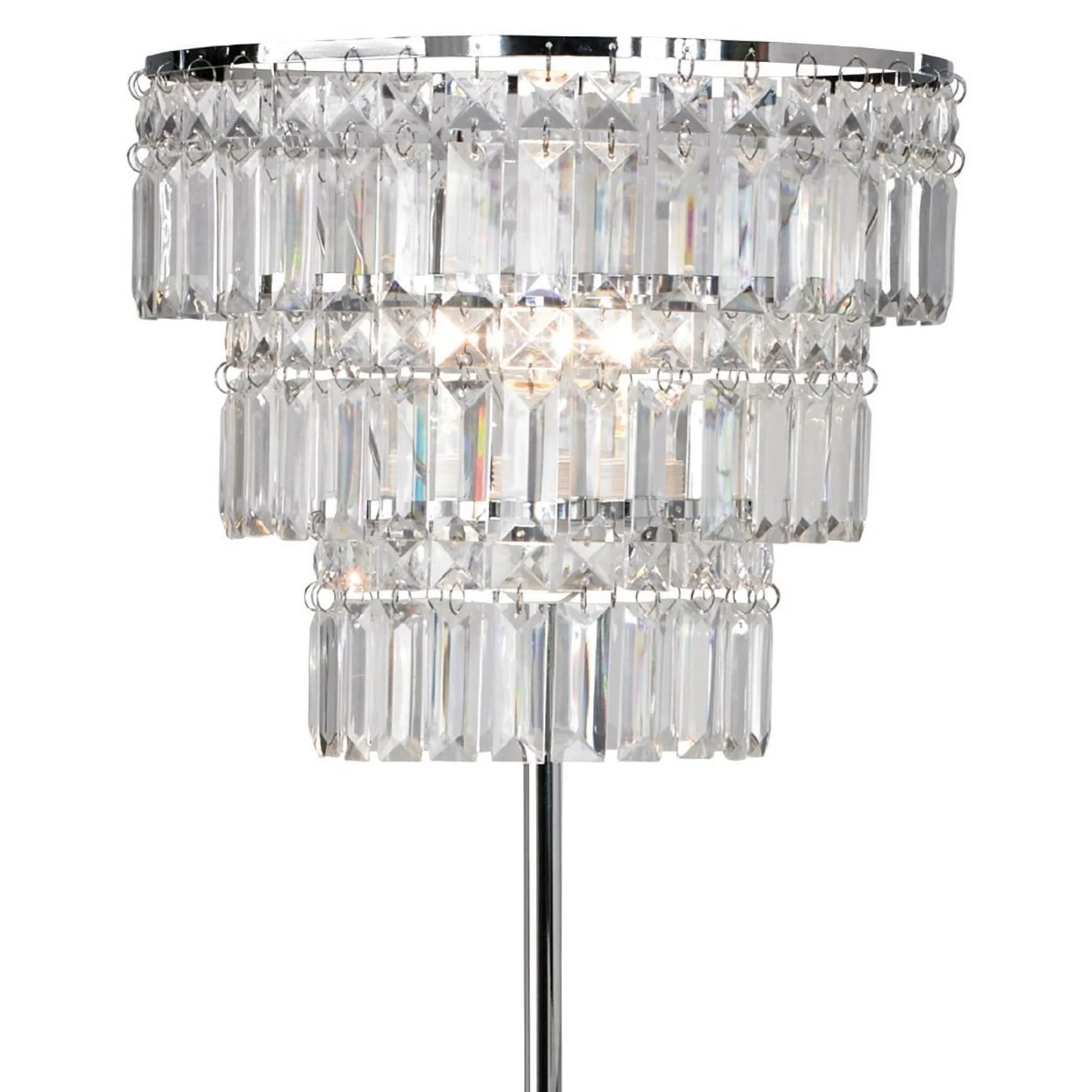 Victoria Polished Chrome & Acrylic Floor Lamp - Image 3