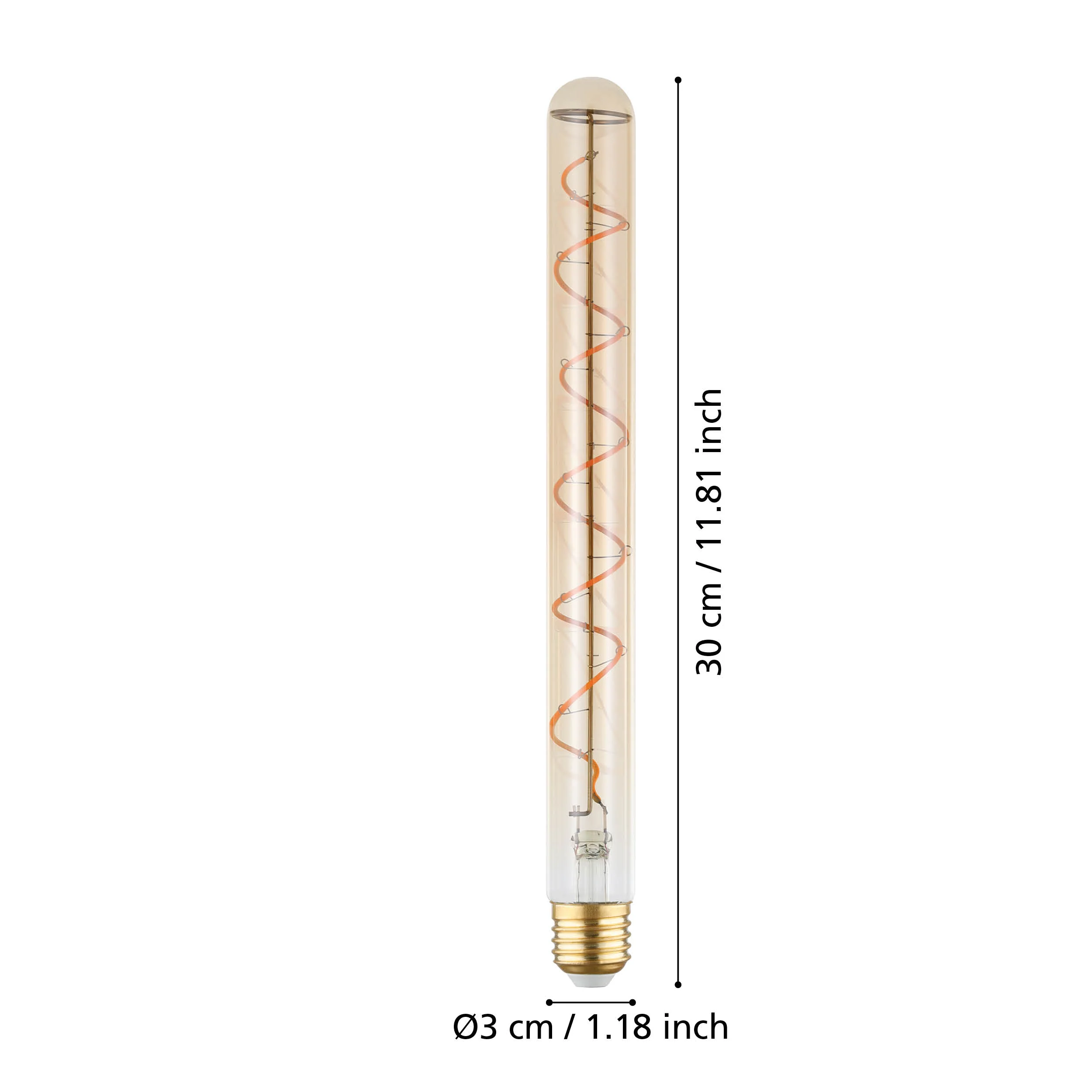 Vintage Tube 4W E27 LED 1600K Amber Bulb - Image 3