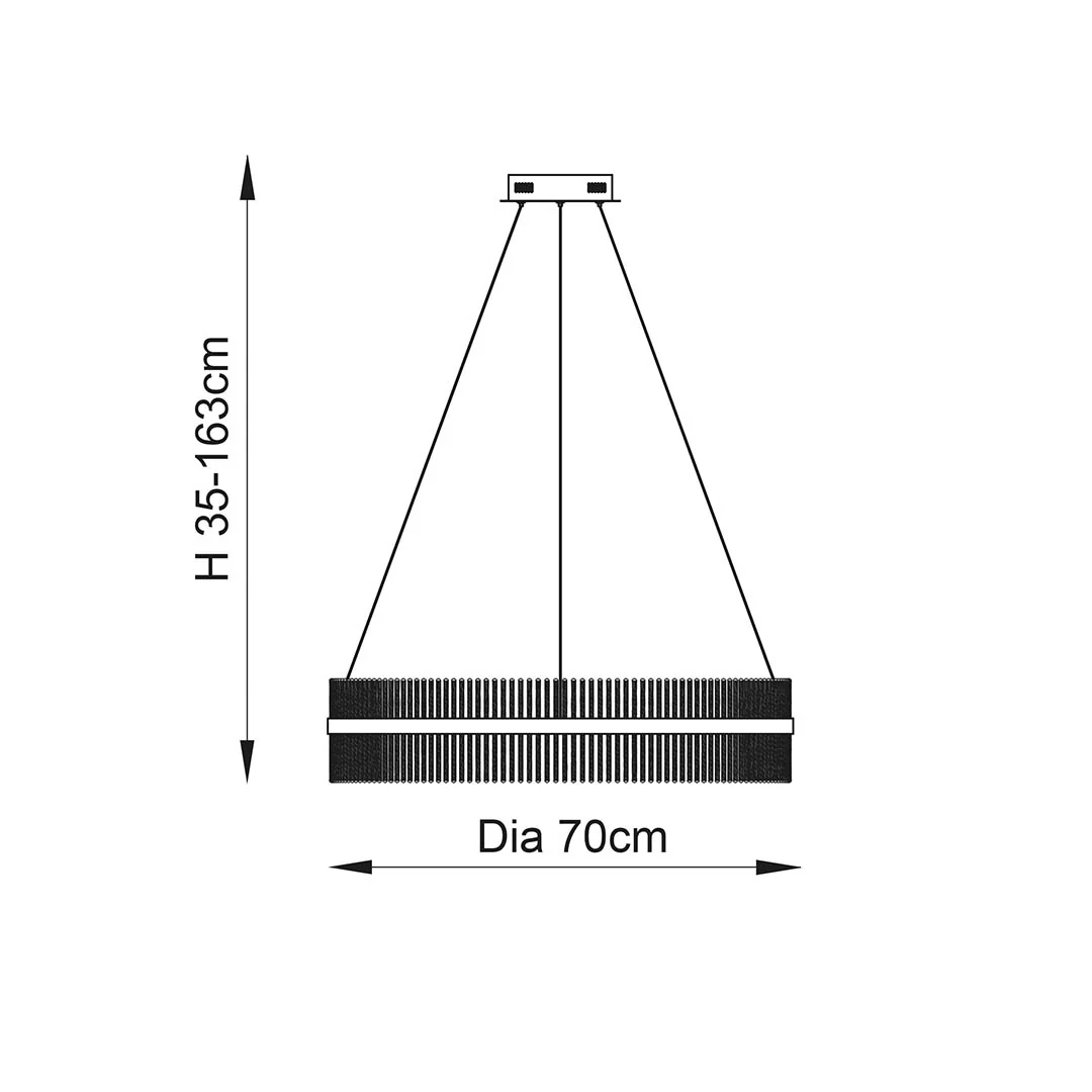 Virbrook Chrome Large LED Pendant Ceiling Light - Image 10