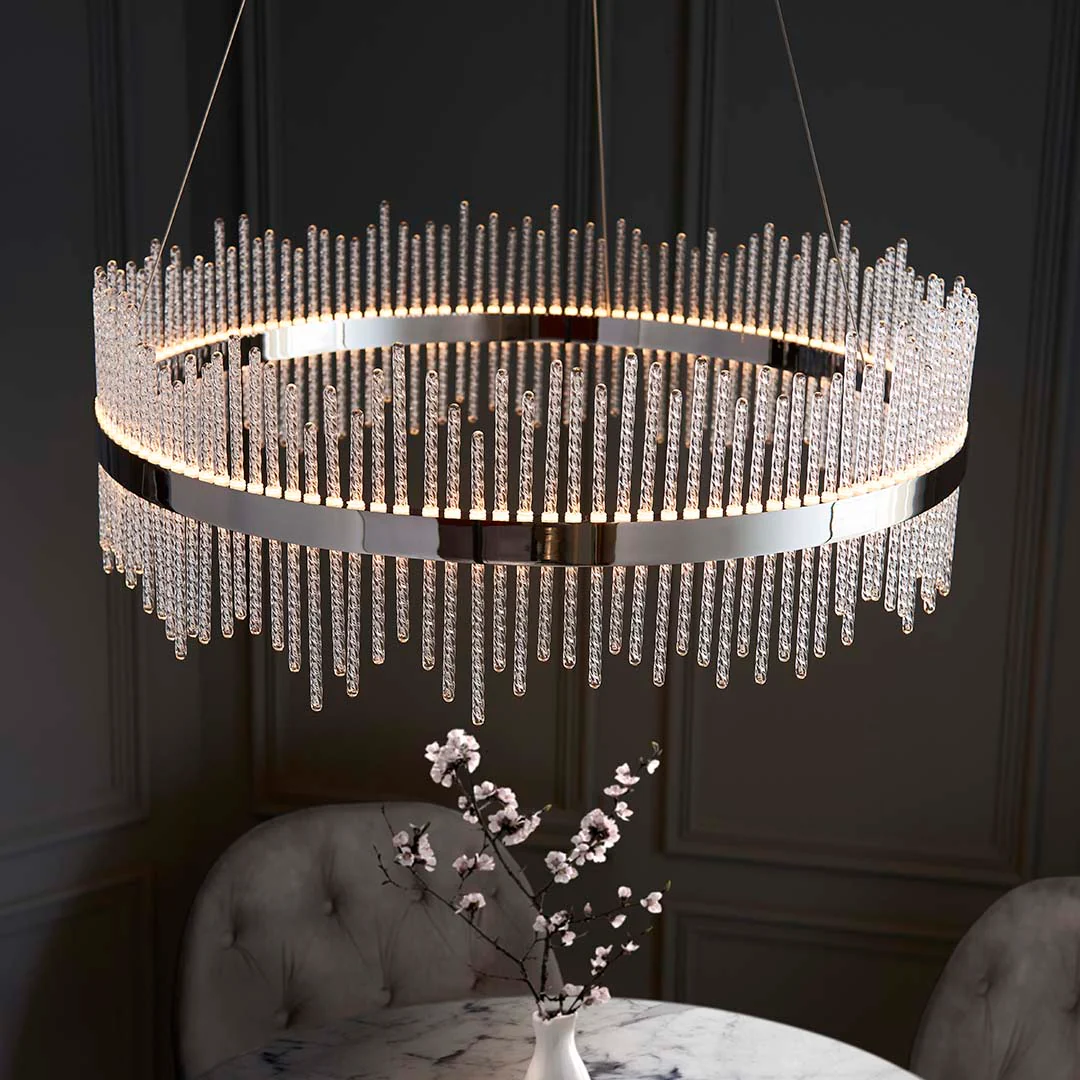 Virbrook Chrome Large LED Pendant Ceiling Light - Image 5