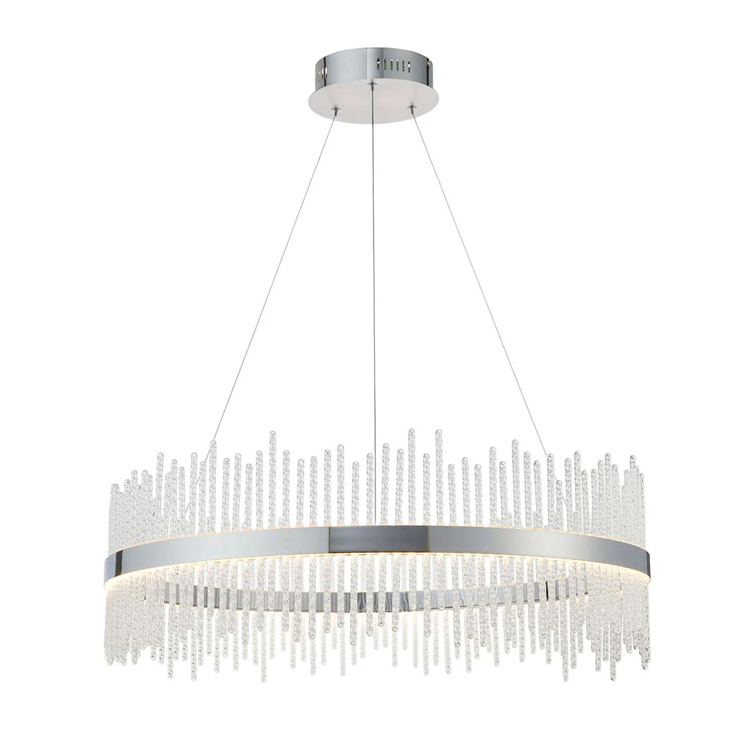 Virbrook Chrome Large LED Pendant Ceiling Light - Image 8