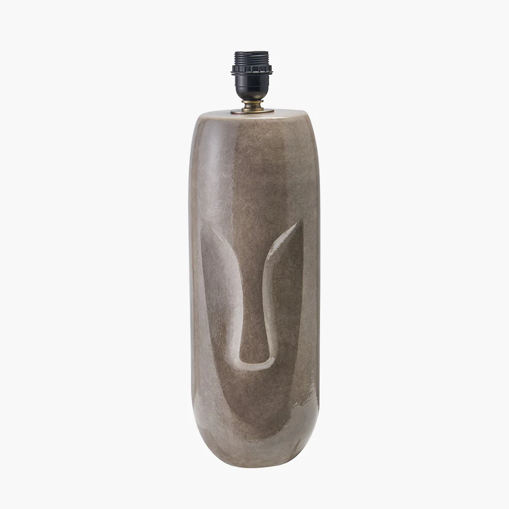 Visage Grey Face Design Tall Stoneware Table Lamp - Image 3