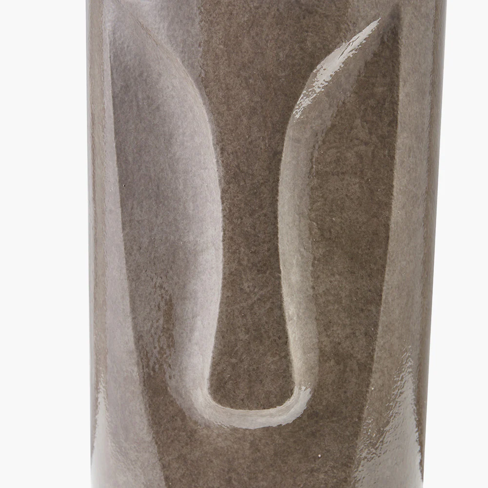 Visage Grey Face Design Tall Stoneware Table Lamp - Image 6