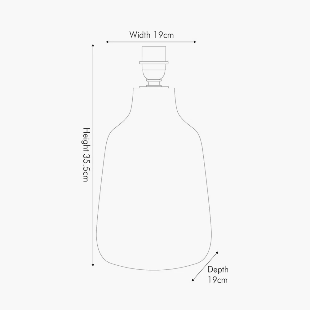 Vulcan Dark Grey Ceramic Table Lamp with White Shade - Image 4