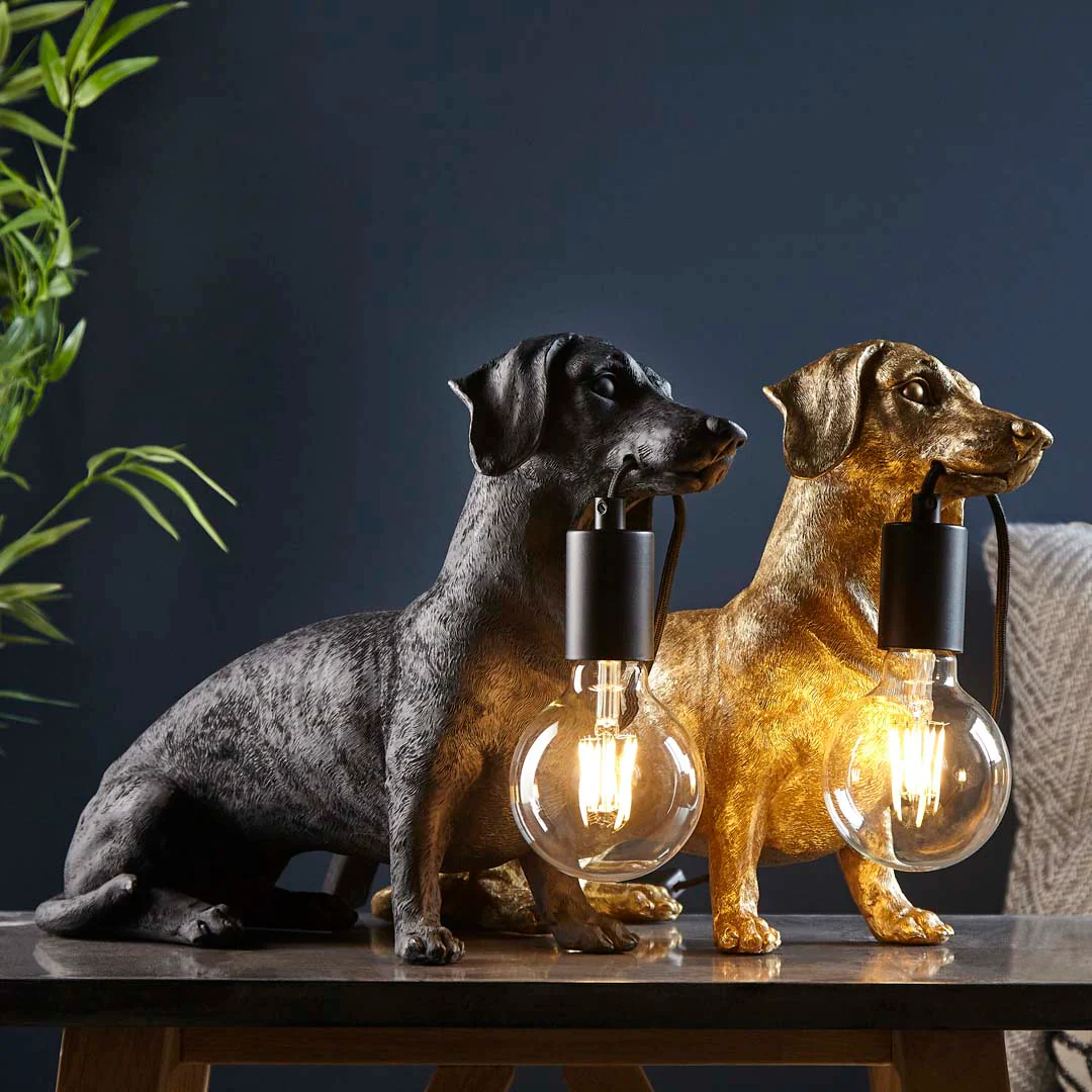 Wally Dog Gold Table Lamp - Image 10