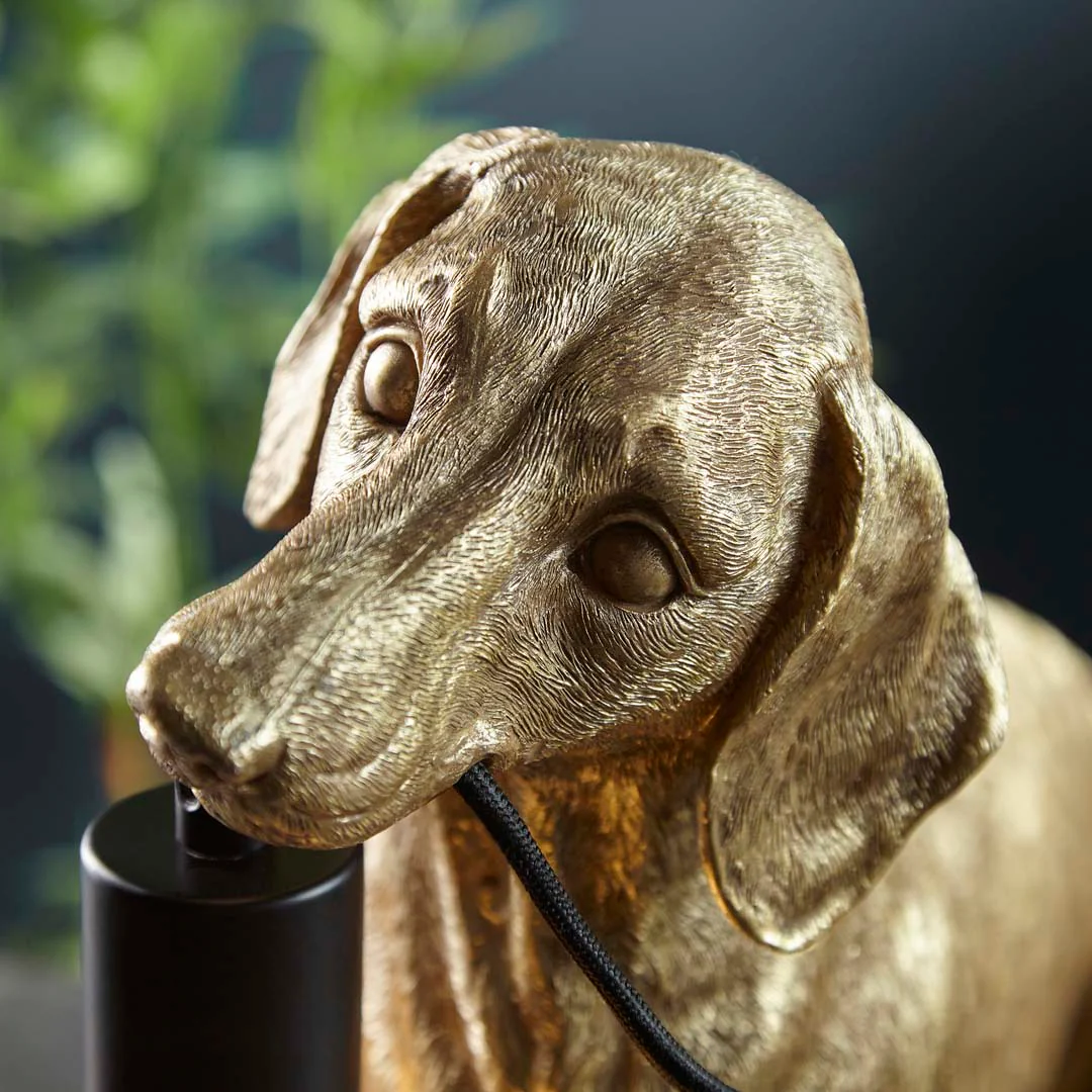 Wally Dog Gold Table Lamp - Image 5