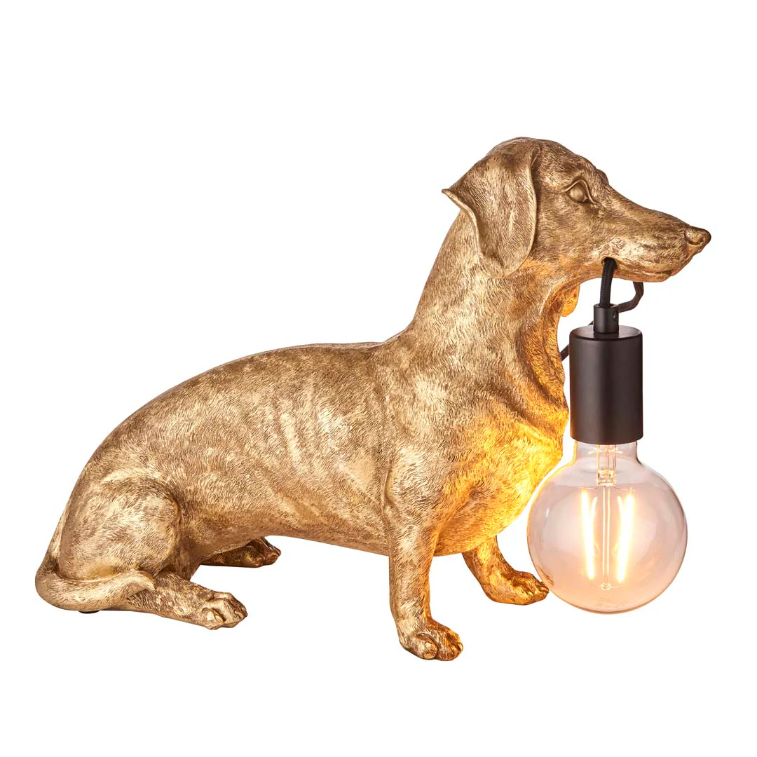 Wally Dog Gold Table Lamp - Image 8